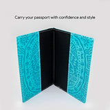 Maui and Sons RFID Protected Wallet and Passport Cover Set - Prevent Electronic RFID Scan Theft (California Teal)
