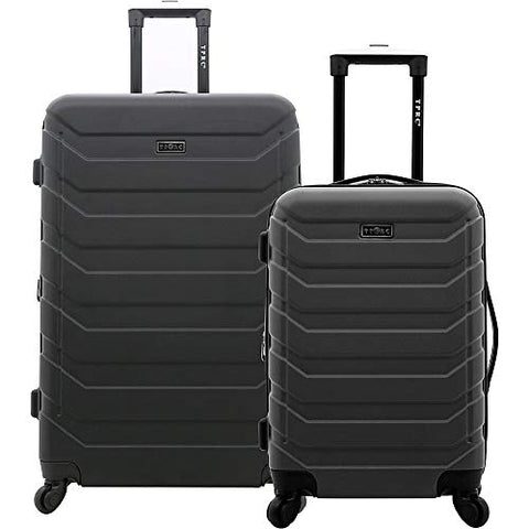 TPRC Madison Heights Expandable Spinner Hardside Luggage, Black, 2-Piece Set (20/28)