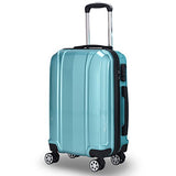 GHP 20" 24" 28" ABS & PC Shell Blue Trolley Suitcase Travelling Luggage Set w Wheels