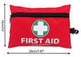 Mini First Aid Kit, 110 Pieces Small First Aid Kit - Includes Emergency Foil Blanket, CPR Respirator, Scissors for Travel, Home, Office, Vehicle, Camping, Workplace & Outdoor (Red)