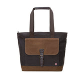 Token Bags Waxed Montague Tote Bag, Dark Brown, One Size