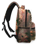 Multifunctional Casual Backpack,3d Computer Graphics Of A Fairy And Flying Butterflies,Adult Teens College Double Shoulder Pack Travel Sports Bag Computer Notebooks