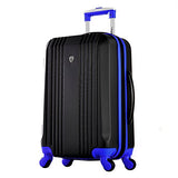 Olympia Apache 3Pc Hardcase Spinner Luggage Set, Black/Blue