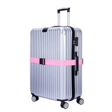 BlueCosto 4x Pink Luggage Straps Belts + 2x Red Suitcase Tags Labels