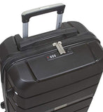 Dejuno Ark 3-Piece Lightweight Hardside Spinner Luggage Set-Black