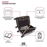 SwissGear 7585 Hardside Spinner Luggage, Silver, Checked-Medium 23-Inch