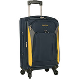 Nautica Open Seas 5 Piece Luggage-Set, Navy/Yellow