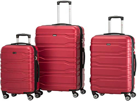Mancini San Marino Lightweight Spinner Luggage Set in Red