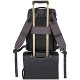 Kenneth Cole Reaction 600D Polyester Dual Compartment 15.6” Computer Business Backpack, Charcoal,
