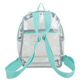 Eastsport 100% Transparent Clear MINI Backpack (10.5 by 8 by 3 Inches) with Adjustable Straps,