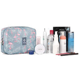 Hanging Travel Toiletry Bag Cosmetic Make up Organizer for Women and Girls Waterproof (A-Flamingo)