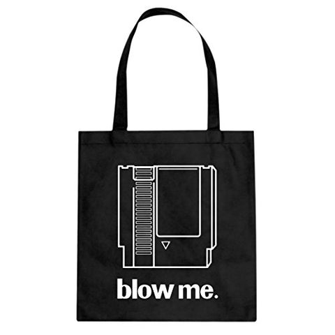 Tote Blow Me Game Cartridge Large Black Canvas Bag
