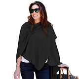 HappyLuxe Travel Wrap and Blanket, Eco Friendly Accessories for Women, Made in USA (Jet Black)