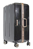 Enkloze X1 Weight Watcher Suitcase Zipperless Self Weighing Carbon Black/Rose Gold TSA Approved 100% PC Carbon (25")