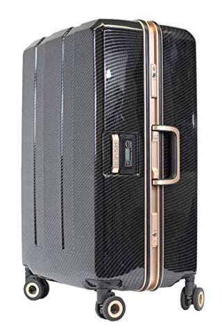 Enkloze X1 Weight Watcher Suitcase Zipperless Self Weighing Carbon Black/Rose Gold TSA Approved 100% PC Carbon (25")