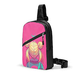 KAMIZE sai_lor moon Crossbody Bags Women Men Sling Backpack Travel Hiking Daypack Pattern Rope Shoulder Bag