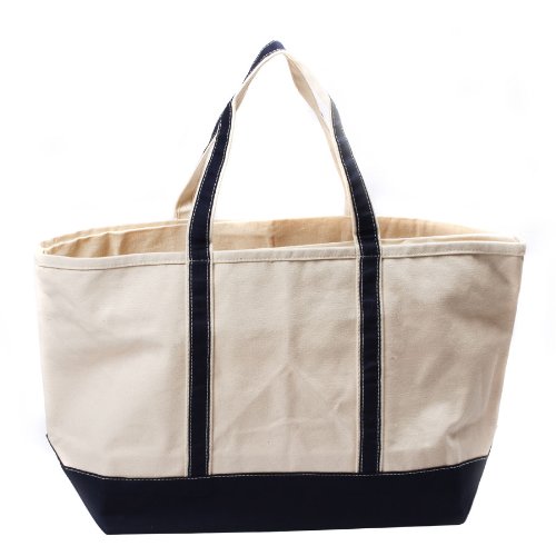 CB Station - Boat Tote Large- BLACK Canvas Bag