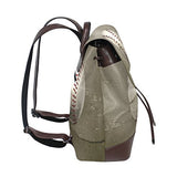 Vintage Baseball Women's Genuine Leather Backpack Bookbag School Shoulder Bag