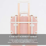 COTRUNKAGE 26 Inch Large Vintage Luggage Set 2 Pieces Rolling Suitcases for Women (13" & 26", Embossed Pink)