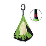 Inverted Umbrella Cute Cartoon Frog Reverse Umbrella UV Protection Windproof for Car Rain Sun