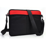 Kroo Nd13Scr1 13.3" Messenger Style Neoprene Bag Case With Front And Rear Pockets, Red