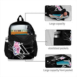 Floral Letter K Backpack for College School Travel, Laptop Backpack Bookbag for Women Men
