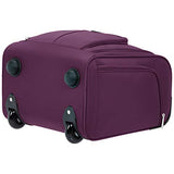 AmazonBasics Underseat Carry-On Rolling Travel Luggage Bag - Purple