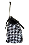 Trendy Flyer Computer/Laptop Rolling Bag 2 Wheel Case Houndstooth Black