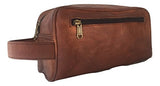 Handmade Goat Genuine Leather Toiletry Bag Dopp Kit Shaving And Grooming Kit For Travel ~ Gift