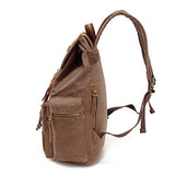 Canvas Backpack, P.Ku.Vdsl-Augur Series Vintage Canvas Leather Backpack Hiking Daypacks Computers