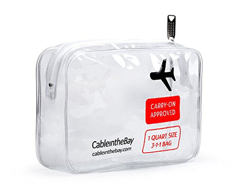Tsa Approved Clear Travel Toiletry Bag | Quart Sized With Zipper | Airport Airline Compliant Bag