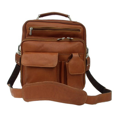 Piel Leather Deluxe Shoulder Bag, Saddle, One Size