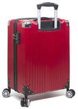 Dejuno Moda Scratch Resistant 3-Piece Hardside Spinner Luggage Set-Red