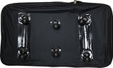 40" Black Large Rolling 6 Wheeled Duffel Bag Spinner Suitcase Duffle Bag Luggage