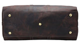Polare 23'' Duffle Retro Thick Cowhide Leather Weekender Travel Duffel Luggage Bag
