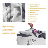 Travel Luggage Cover，Bull Smiling Dog Boston Terrier Breed Standin，Washable Elastic Durable , With Concealed Zipper Suitcase Protector Fits For 22-24 Inch -M.