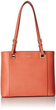 Calvin Klein Top Zip Saffiano Leather North/South Tote, Deep Apricot