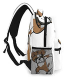 Casual Backpack,Boxer Dog Dabbing,Business Daypack Schoolbag For Men Women Teen