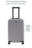 Carry On Luggage Lightweight Suitcase Spinner (Grey)