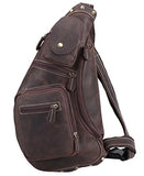 Polare Cool Real Leather Cross Body Sling Bag Chest Bag Backpack Large