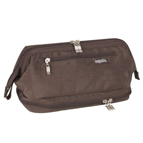 Baggallini Travel Kitt - Crinkle Nylon - Espresso/Tomato