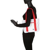 Sailor Bags Mini Tote Bag With Blue Straps, One Size, White/Blue