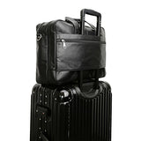 BAIGIO Men's Briefcase Real Calfskin Leather Laptop Bags Messenger Bags Multi-Pocket Business