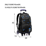 Xhhwzb Rolling Backpack, Kids Backpack Wheeled Backpack School Backpack With Wheels (Color : B)