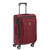 Delsey Luggage Titanium Soft Expandable 21 Inch Spinner, Black Cherry