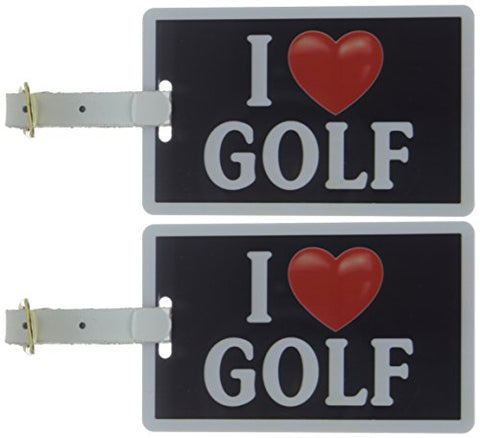 Tag Crazy I Heart Golf Two Pack, Black/White/Red, One Size