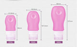 4 Pack-FNSHIP Sucker type Portable Food Grade Squeeze Silicone Liquid Travel Bottles TSA Approved