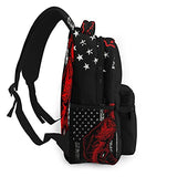 DAOPUDA Leisure Backpack For Women Men Kids Travel Backpack Purse,Fishing Lure Bass Fish And American Usa Flag Design