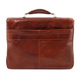 Tuscany Leather Alessandria - Leather Multi Compartment Tl Smart Laptop Briefcase - Tl141448