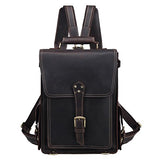 Polare Men'S Vintage Full Grain Leather Satchel Backpack Shoulder Bag Messenger Bag